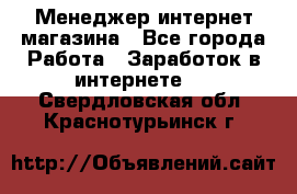 Менеджер интернет магазина - Все города Работа » Заработок в интернете   . Свердловская обл.,Краснотурьинск г.